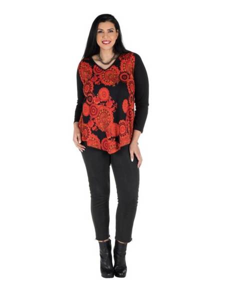 Camiseta Negra Estampada - TUP5030A