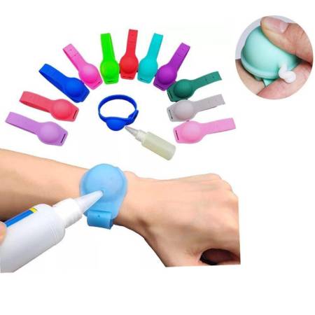 PULSERA AUTODISPENSADOR GEL MANOS+BOTELLA VACIA