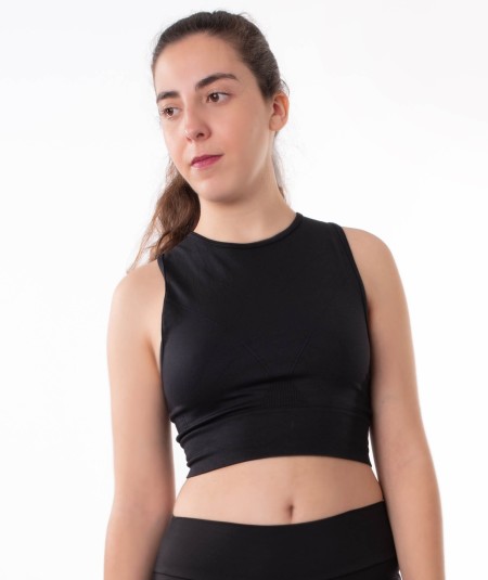 Top deportivo con fibra Emana 3D, Effi-Negro-S/M (34-38)