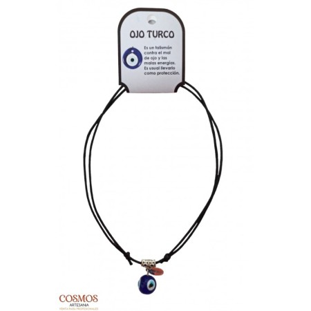 **B3-Collar esotérico ojo turco azul