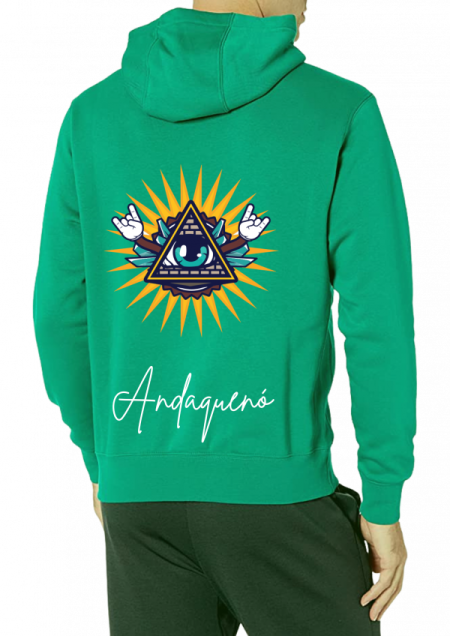 Hoodie Verde Unisex ANDAQUENO - Ref: 13837