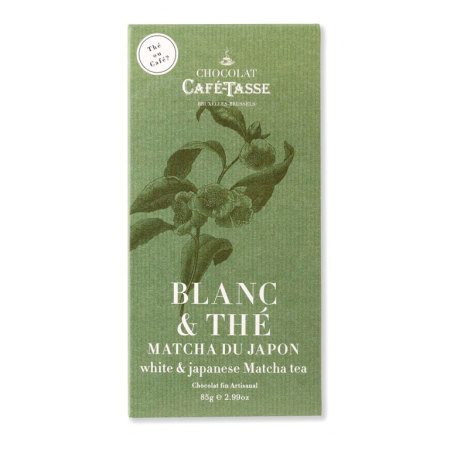 Tableta de chocolate blanco con té Matcha 85gr.