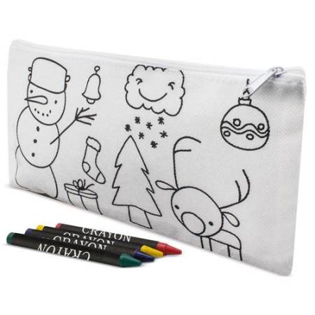 ESTUCHE NON WOVEN COLOREAR NAVIDAD