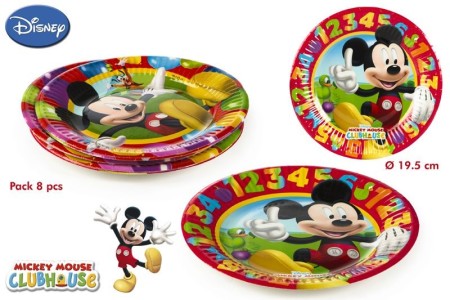 PACK 8 PLATOS MICKEY