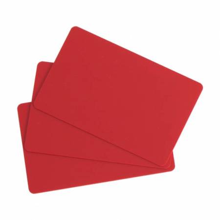 Tarjeta PVC Evolis, CR80, rojo, 100 tarjetas