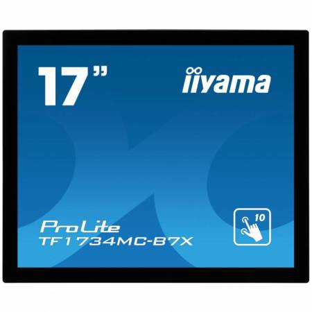 Monitor POS de pantalla táctil iiyama ProLite TF1734MC-B7X, 17 inch, PCAP, negro mate