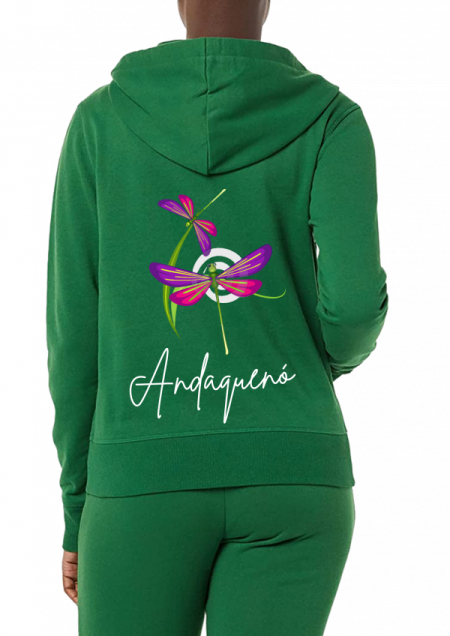 Hoodie Verde Unisex ANDAQUENO - Ref: 13437