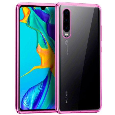 Carcasa COOL para Huawei P30 Borde Metalizado (Rosa)