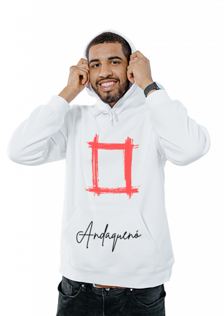 Hoodie Blanco Unisex ANDAQUENO - Ref: 12650