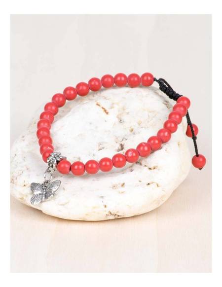 Pulsera roja con dije - SPU00074