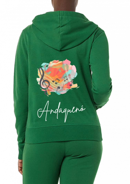 Hoodie Verde Unisex ANDAQUENO - Ref: 13514