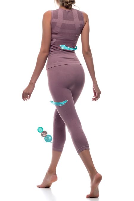 Set: Legging y Camiseta deportiva con fibra Emana, Namasté-Rosa-S/M (34-38)