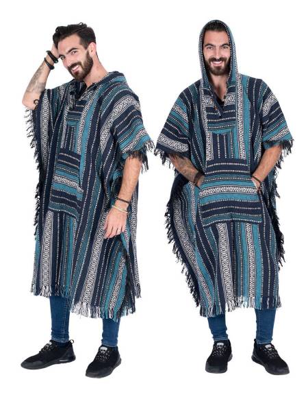 Poncho Hippie Azul - HPK0001A