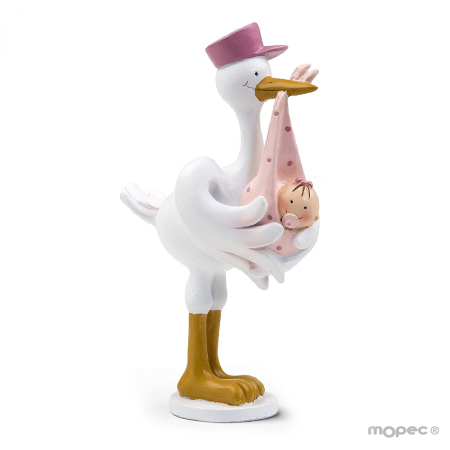 Figura pastel cigueña amorosa Pita 20cm