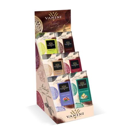 Expositor con 42 tabletas de chocolate origen Bagua Vanini