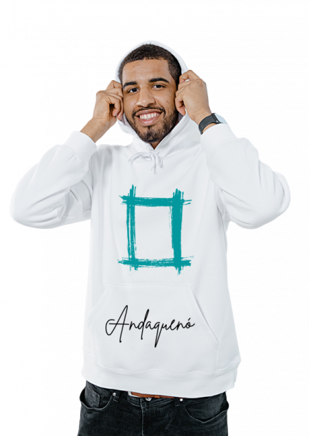 Hoodie Blanco Unisex ANDAQUENO - Ref: 12644