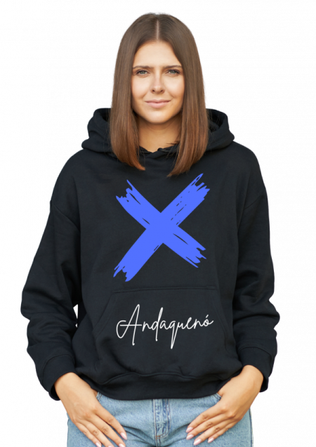 Hoodie Negro Unisex ANDAQUENO - Ref: 12354