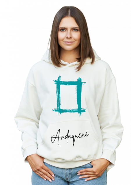 Hoodie Blanco Unisex ANDAQUENO - Ref: 12583