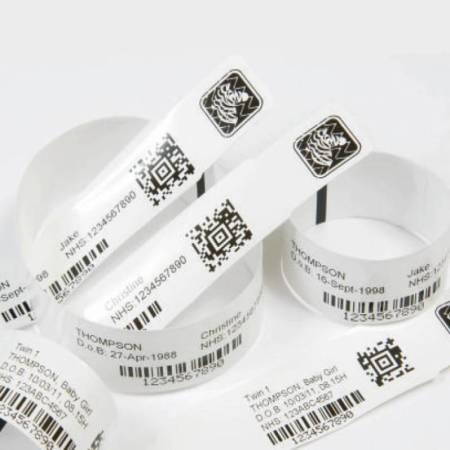 Pulseras de identificación Zebra Z-Band Ultrasoft, adulto, blanco, caja, 1050 piezas