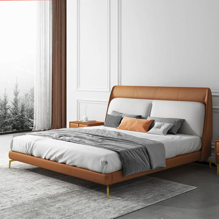 Cama Doble Moderna y Lujosa de Cuero NAPA