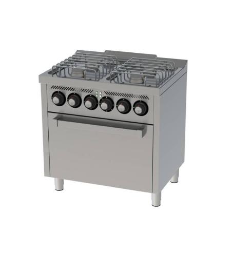 Cocina a Gas 4 Fuegos con Horno Electrico 800x600 ECO