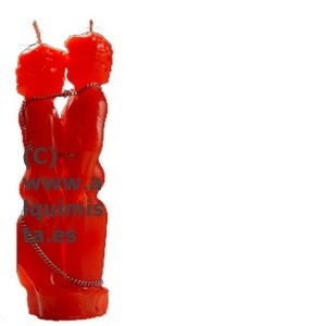 VELAS  MUJER-MUJER ENCAD.ROJO