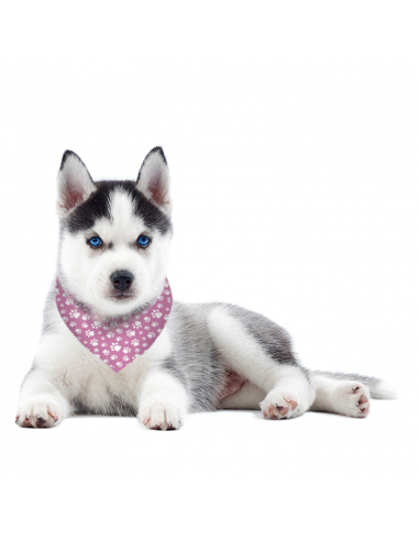 Bandana para perro Huellas Rosa