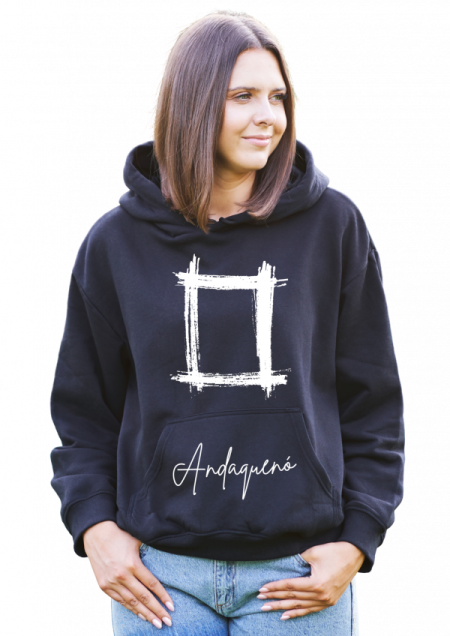 Hoodie Negro Unisex ANDAQUENO - Ref: 12510