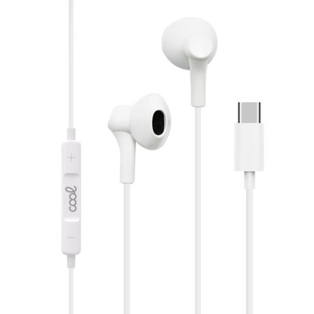 Auriculares Botón COOL Stereo Tipo-C Con Micro (Digital) Blanco